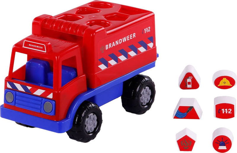 Afbeelding laden in galerijviewer, Cavallino brandweervrachtwagen vormenstoof met 6 blokken, 26cm