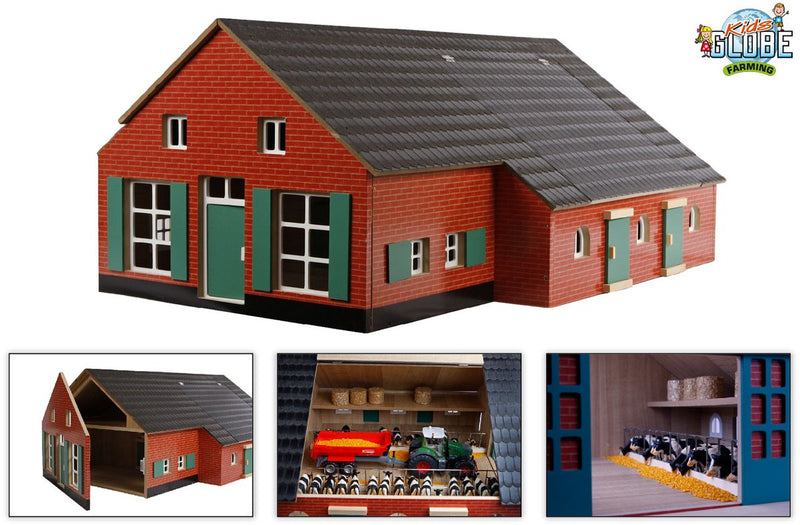 Afbeelding laden in galerijviewer, Kids globe boerderij woonhuis met stal, 1:32