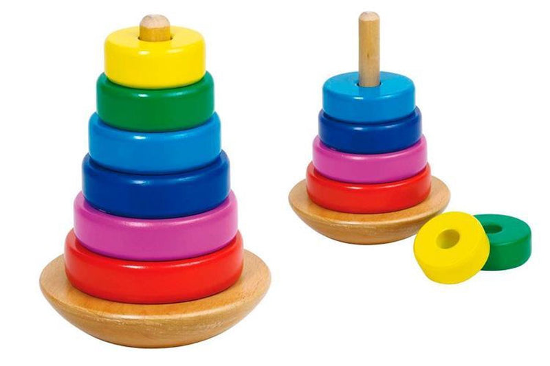 Afbeelding laden in galerijviewer, Goki stapeltoren h12cm, 8-delig, in hout, 2+