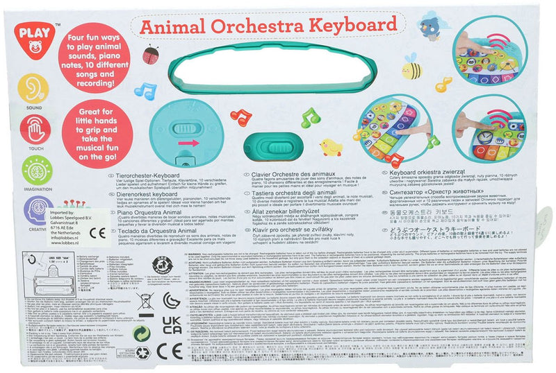 Afbeelding laden in galerijviewer, Playgo dieren keyboard - speelgoed piano met dierengeluiden en melodieën.