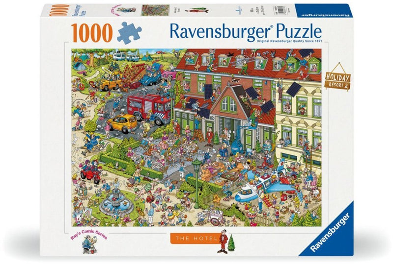 Cargue la imagen en el visor de la galería, Ravensburger ray's comic series holiday resort 2 - the hotel - legpuzzel - 1000 stukjes