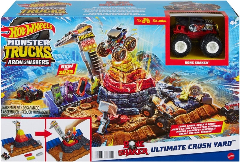Chargez l'image dans la visionneuse de la galerie, Mattel hot wheels arena smashers main event bone shaker's ultimate crush yard