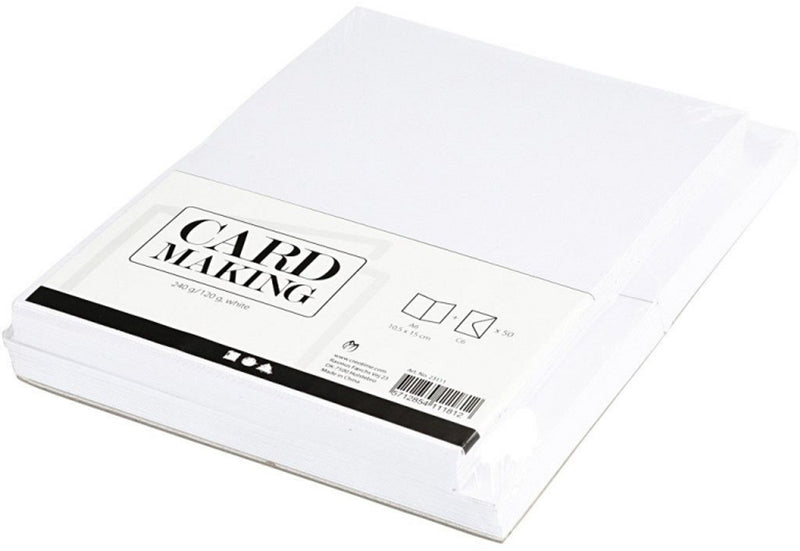 ギャラリービューアに画像をロードする, Creativ company kaarten en enveloppen wit, 50st.