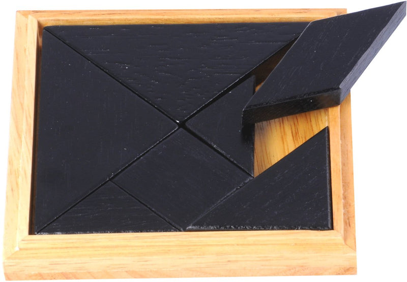 Afbeelding laden in galerijviewer, Longfield tangram - blank hout - rubberhout - inclusief voorbeelden en oplossingen - doosje - 13 x 13 cm - engelhart