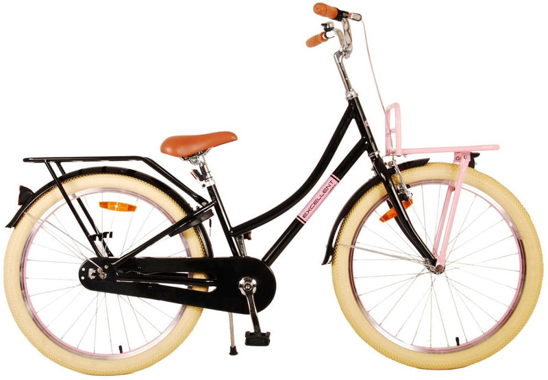 Afbeelding laden in galerijviewer, Volare Excellent Kinderfiets - Meisjes - 24 inch - Zwart - 3 Versnellingen