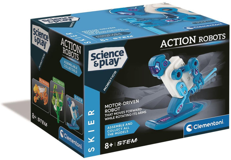 Afbeelding laden in galerijviewer, Clementoni wetenschap spel action robots - skiër