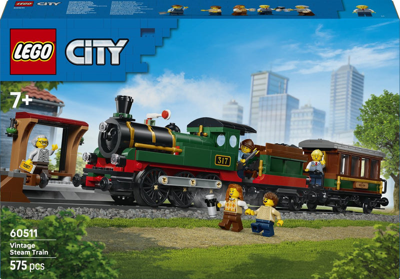 Chargez l'image dans la visionneuse de la galerie, Lego city vintage stoomtrein trein speelgoed voor kinderen van 7 jaar en ouder - 60511