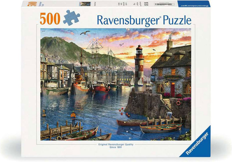 ギャラリービューアに画像をロードする, Ravensburger puzzel haven ochtend - legpuzzel 500 stukjes volwassenen.