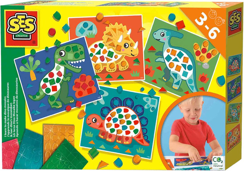 Afbeelding laden in galerijviewer, Ses creative ses ik leer dino's mozaïeken