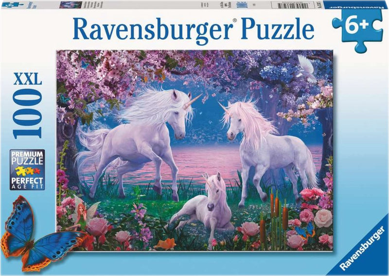 Afbeelding laden in galerijviewer, Ravensburger puzzel betoverende eenhoorns, 100st. xxl