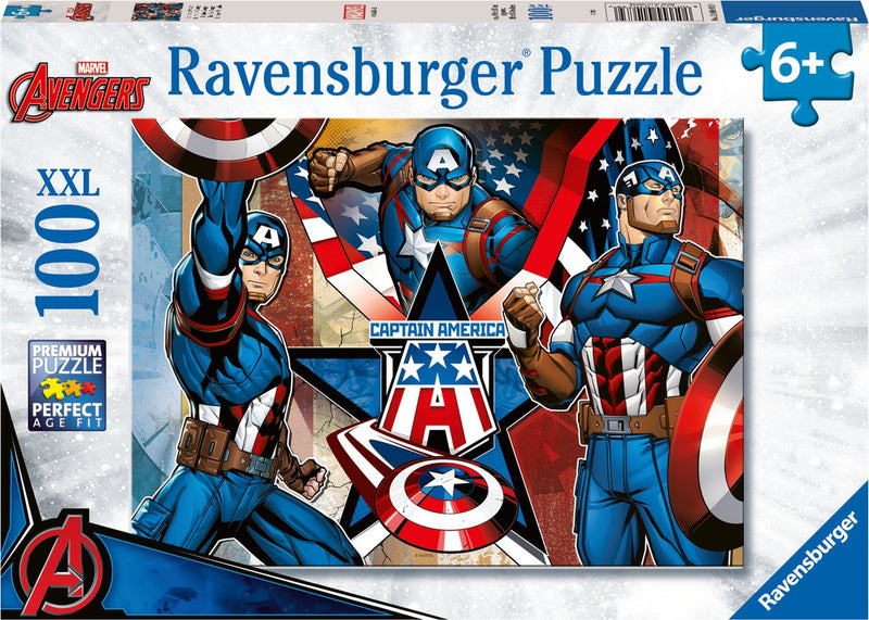 Afbeelding laden in galerijviewer, Ravensburger puzzel captain america - legpuzzel - 100 xxl stukjes