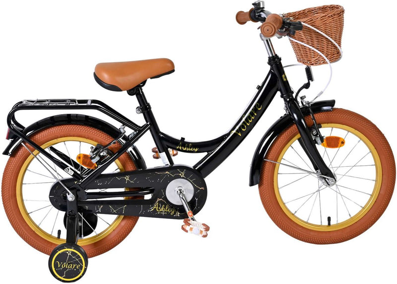Afbeelding laden in galerijviewer, Volare ashley kinderfiets - meisjes - 16 inch - zwart - twee handremmen