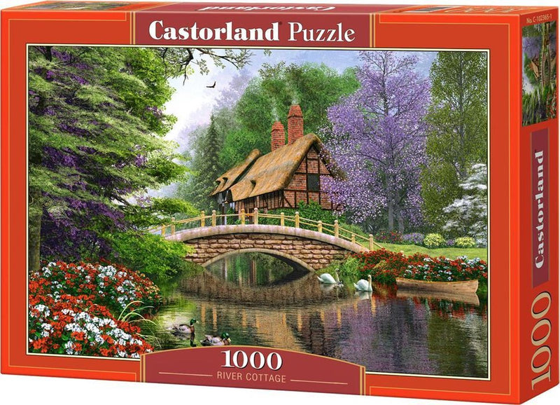 Chargez l'image dans la visionneuse de la galerie, Castorland river cottage – puzzel – 1.000 stukjes – satijnen afwerking – perfecte pasvorm – europese kwaliteit