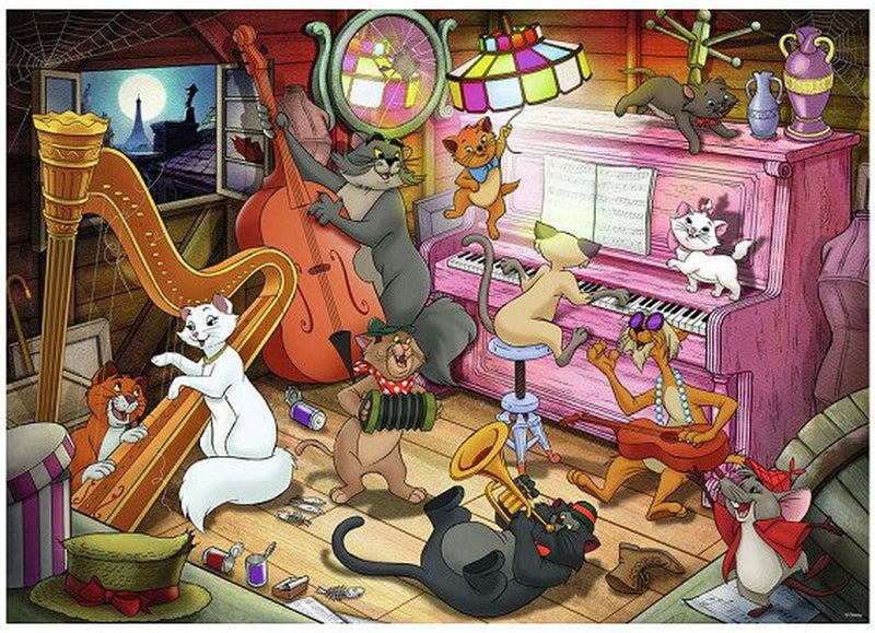 Afbeelding laden in galerijviewer, Ravensburger puzzel disney aristocats 1000 stukjes cartoon.