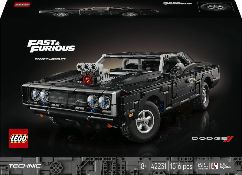 Afbeelding laden in galerijviewer, Lego technic fast and furious dodge charger r t auto bouwpakket voor volwassenen 42231