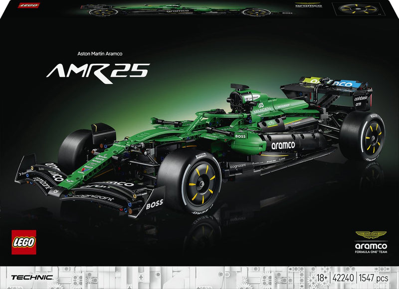 ギャラリービューアに画像をロードする, Lego technic aston martin aramco amr25 f1 auto bouwpakket voor volwassenen met modelauto 42240