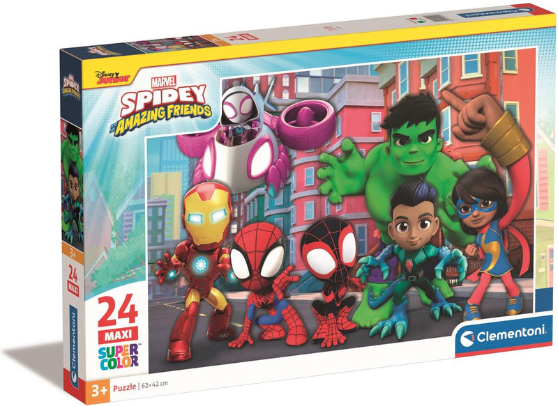 Afbeelding laden in galerijviewer, Clementoni legpuzzel super color maxi spidey, 24st.
