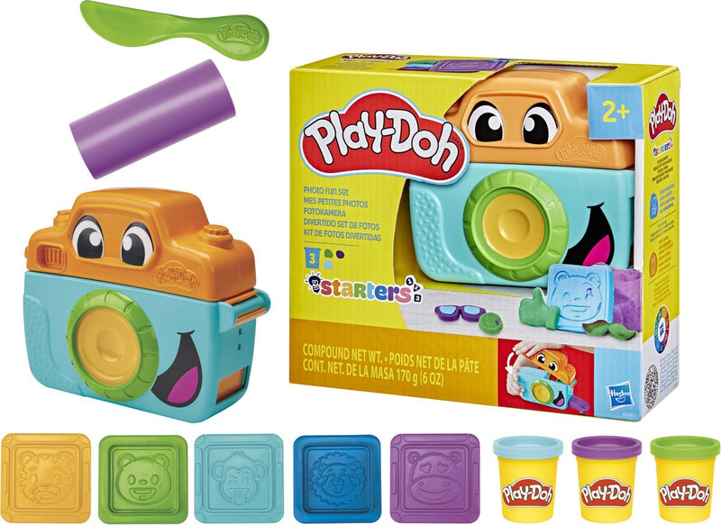 Laden Sie das Bild in Galerie -Viewer, Play-doh fotoplezier voor beginners speelset - boetseerklei - speelgoedcamera - 3 potjes - knutselen voor kinderen
