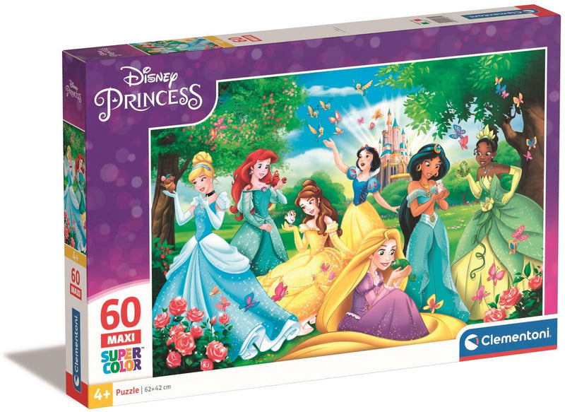 Afbeelding laden in galerijviewer, Disney hercegnők disney prinses magische metgezellen 60-delige maxi-puzzel clementoni