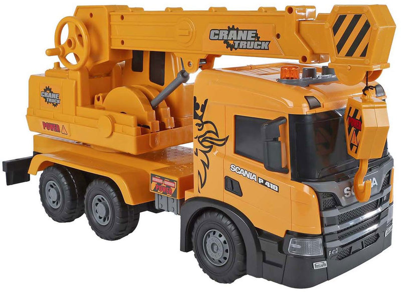 Afbeelding laden in galerijviewer, 2-play scania vrachtwagen hijskraan frictie met licht en geluid