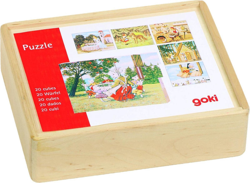 Afbeelding laden in galerijviewer, Goki houten blokpuzzel sprookjes