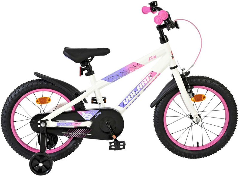 Afbeelding laden in galerijviewer, Volare lily kinderfiets - meisjes - 16 inch - wit roze paars