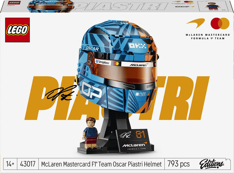 Cargue la imagen en el visor de la galería, Lego editions mclaren mastercard f1 team helm van oscar piastri bouwpakket voor kinderen 43017