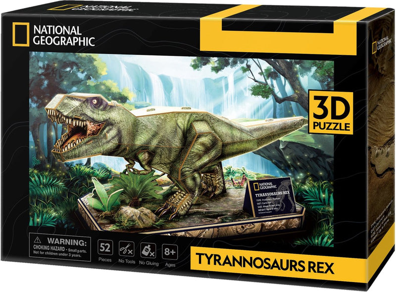 Afbeelding laden in galerijviewer, National geographic 3d puzzel tyrannosaurus rex