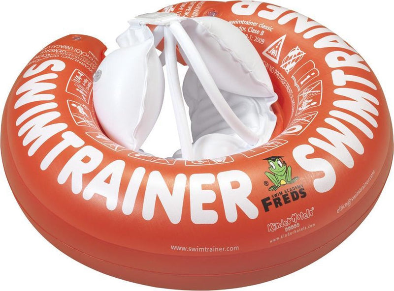Afbeelding laden in galerijviewer, Freds swim academy swimtrainer classic ® rood (3 maanden tot 4 jaar, 6kg-18kg) de veilige baby zwemband: zwemtrainer | (keurmerken: ce-tüv-en13138-1:2014)