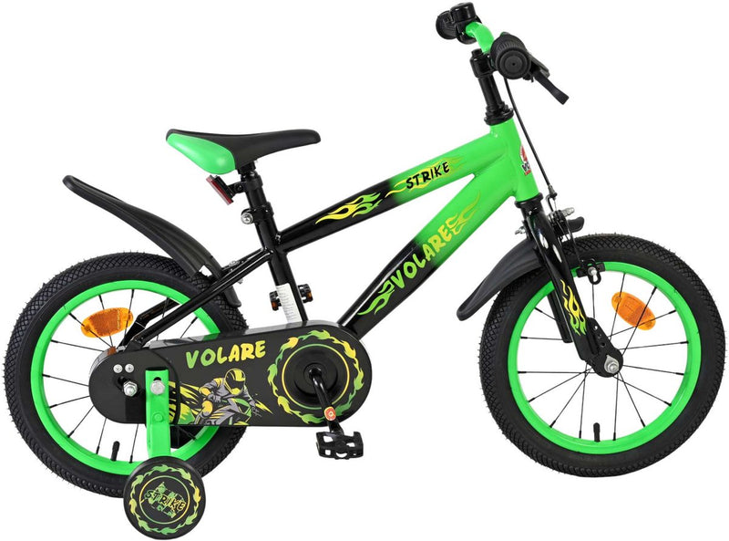 ギャラリービューアに画像をロードする, Volare strike kinderfiets - jongens - 14 inch - zwart groen