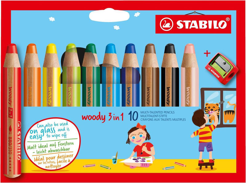 ギャラリービューアに画像をロードする, Stabilo woody 3in1 multitalent potloden - 10dlg. met puntenslijper