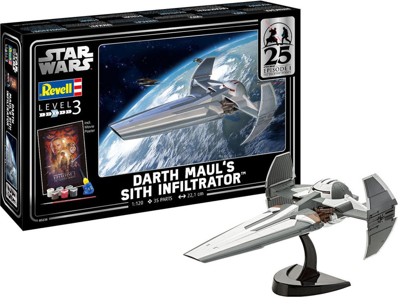 Chargez l'image dans la visionneuse de la galerie, Revell modelbouwpakket star wars - darth mauls sith infiltrator 1:120 - 35dlg.