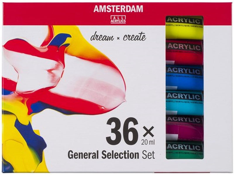 Afbeelding laden in galerijviewer, Amsterdam standard series acrylverf algemene selectie set | 36 × 20 ml