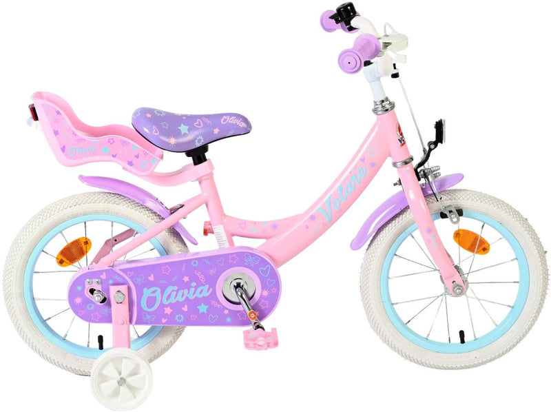 Afbeelding laden in galerijviewer, Volare olivia kinderfiets - meisjes - 14 inch - roze