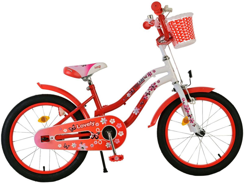 Laden Sie das Bild in Galerie -Viewer, Volare lovely kinderfiets - meisjes - 18 inch - rood wit