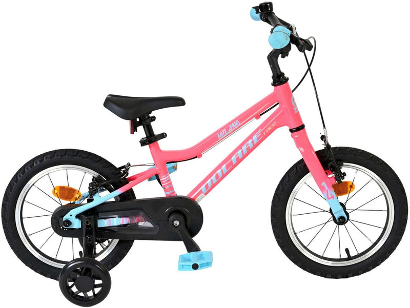 Afbeelding laden in galerijviewer, Volare milano kinderfiets - meisjes - 14 inch - roze - twee handremmen