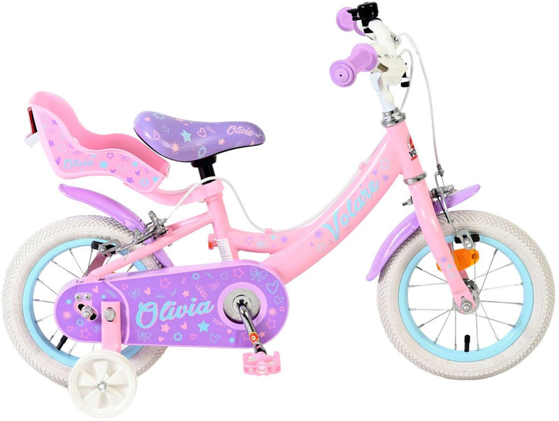 ギャラリービューアに画像をロードする, Volare olivia kinderfiets - meisjes - 12 inch - roze - twee handremmen