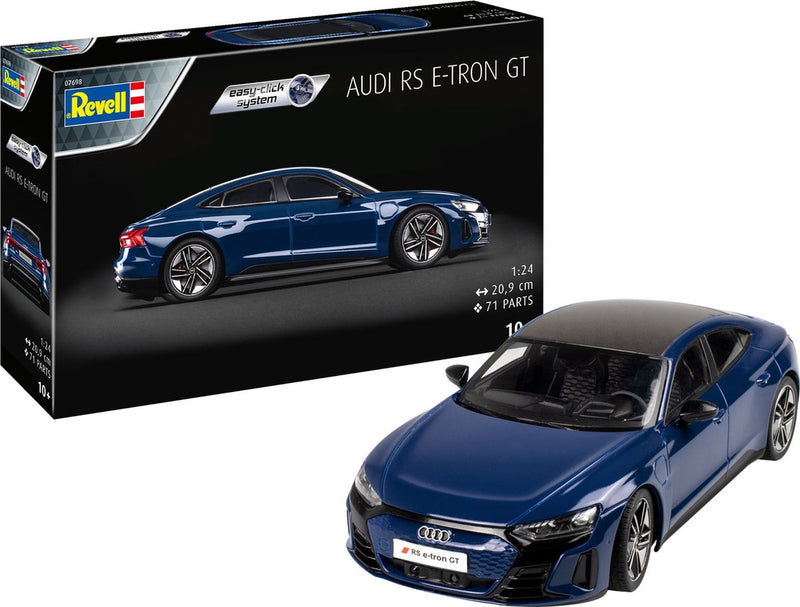 Afbeelding laden in galerijviewer, Revell modelbouwpakket auto - 07698 audi e-tron gt - easy click plastic - 1:24 - modelbouw