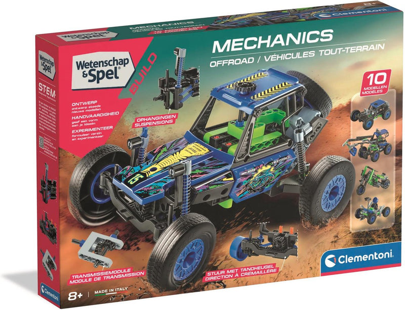 Afbeelding laden in galerijviewer, Clementoni wetenschap en spel - mechanics off road bouwset, 10 modellen