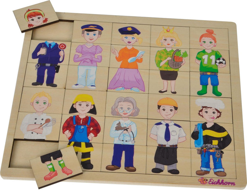 Afbeelding laden in galerijviewer, Eichhorn houten puzzel - beroepen, 30st.