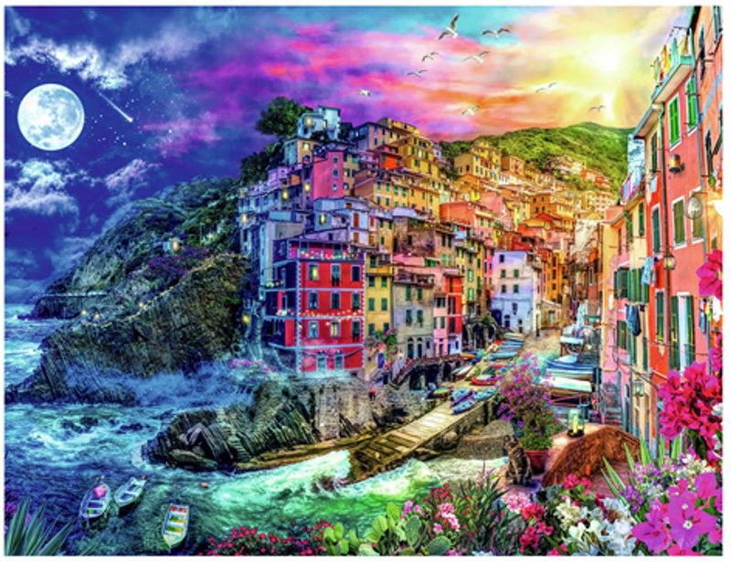 Afbeelding laden in galerijviewer, Ravensburger puzzel cinque terre - kleurrijke legpuzzel 2000 stukjes.