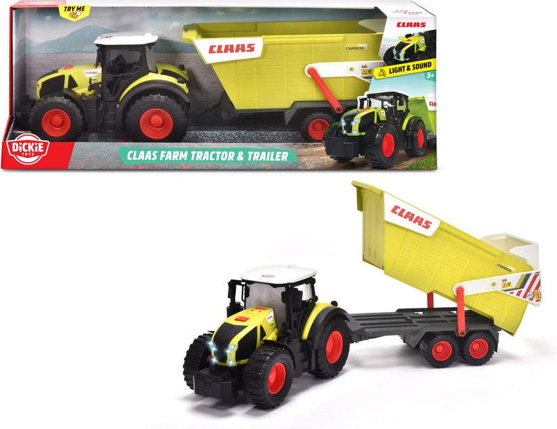 Afbeelding laden in galerijviewer, Dickie claas tractor met kieptrailer