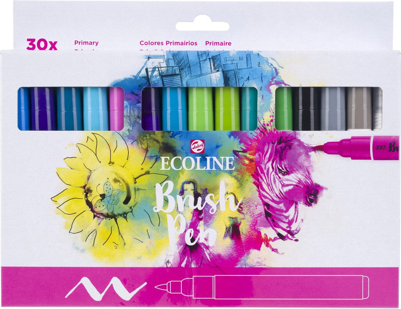 Afbeelding laden in galerijviewer, Ecoline brush pen set primair | 30 colours