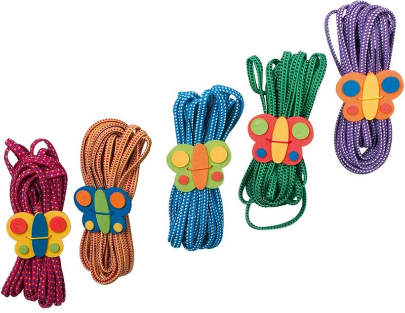 Afbeelding laden in galerijviewer, Small foot - springelastiek vlinder kleur, set van 5