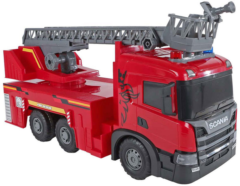 Afbeelding laden in galerijviewer, 2-play scania vrachtwagen brandweerwagen frictie met licht en geluid