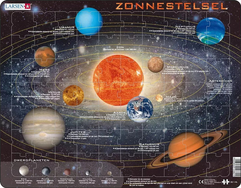 Afbeelding laden in galerijviewer, Larsen legpuzzel het zonnestelsel, 70st.