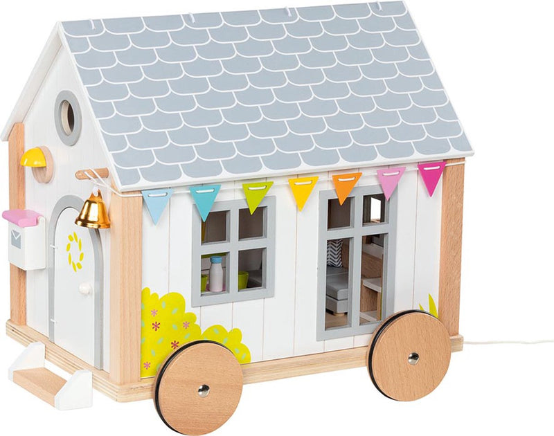 Afbeelding laden in galerijviewer, Goki houten poppenhuis tiny house hygge