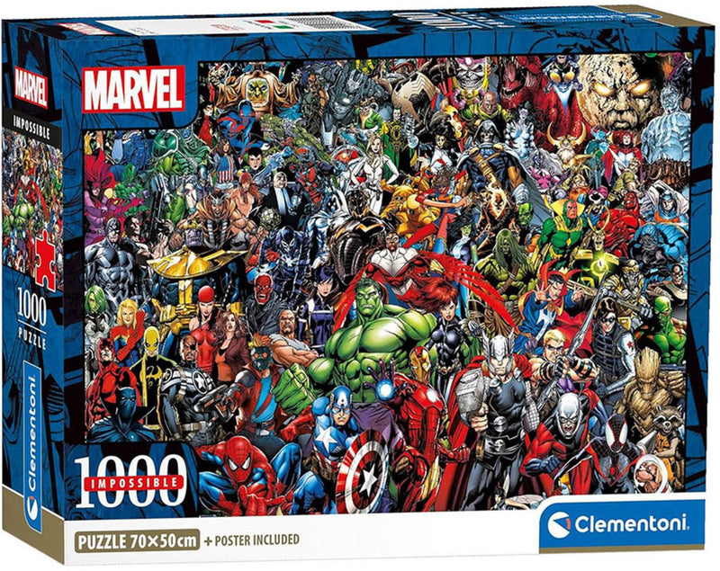 Laden Sie das Bild in Galerie -Viewer, Clementoni onmogelijke legpuzzel marvel - 1000st.