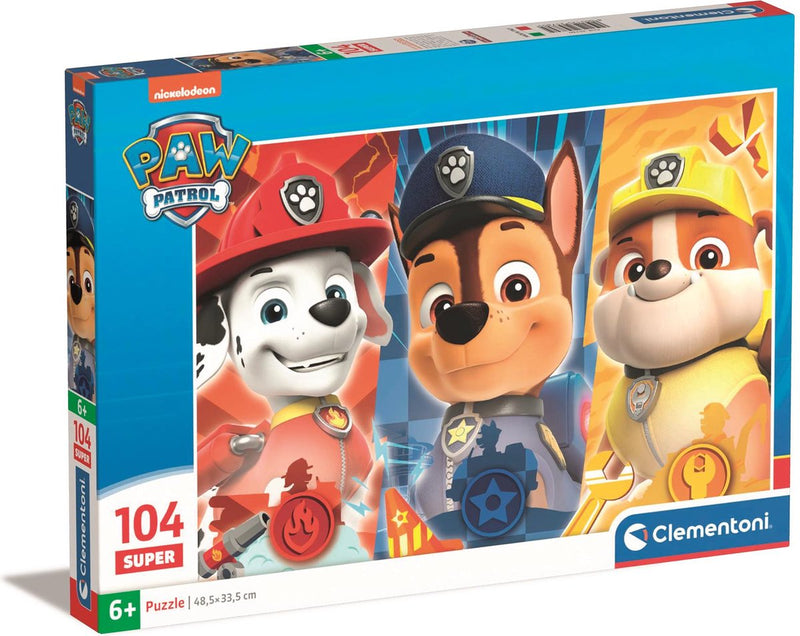 Afbeelding laden in galerijviewer, Clementoni legpuzzel super color paw patrol close up, 104st.