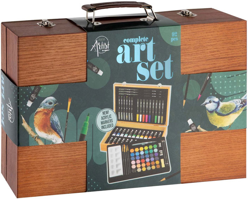 Cargue la imagen en el visor de la galería, Creative craft group luxe houten tekenkoffer - 92-delig